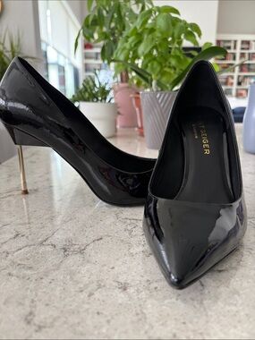 Kurt Geiger Metal Heel Patent Pumps